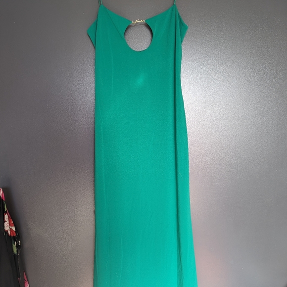 Ariya Emerald Green Dress-MIDI Keyhole Size XL MESHKI NTW - Picture 8 of 9